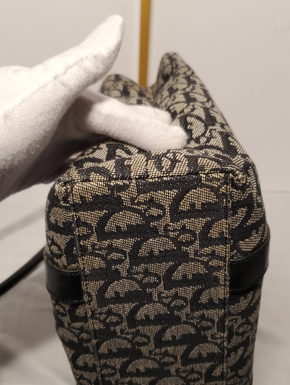 Christian Dior Black and Beige Jacquard Monogram Tote - Picture 7 of 15